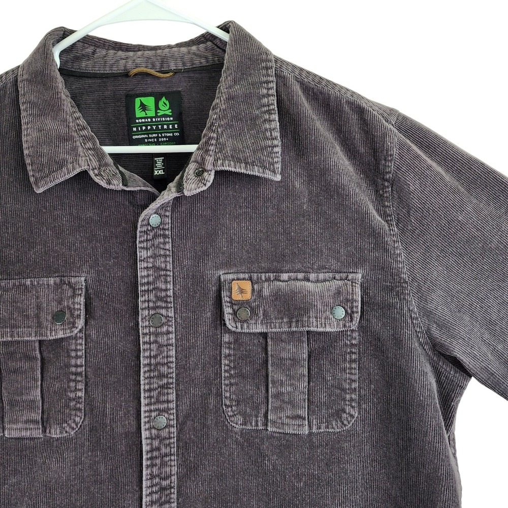 HippyTree‎ Nomad Division Corduroy Shirt Jacket Mens XXL Grey chore Shacket